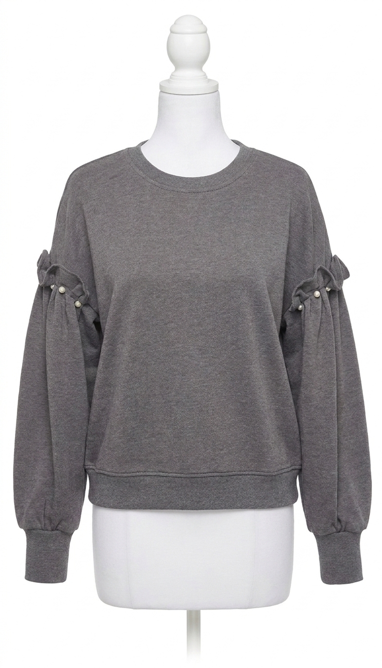 NEW SUNDAYS pearl top in smoke grey